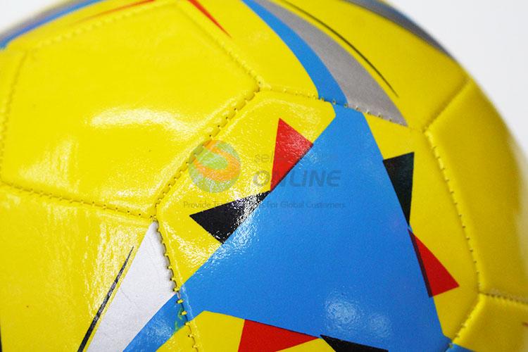 New Fashion Yellow PVC Soccer Football for Training Game with Rubber Bladder