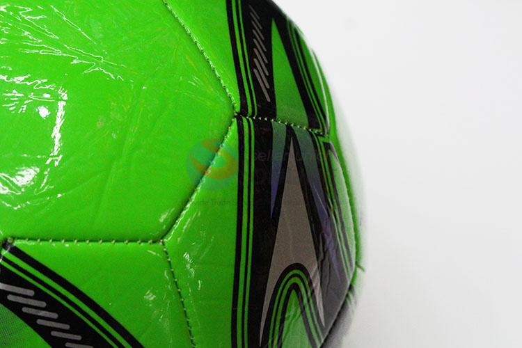 Green Color PVC Training Game Soccer Football with Rubber Bladder