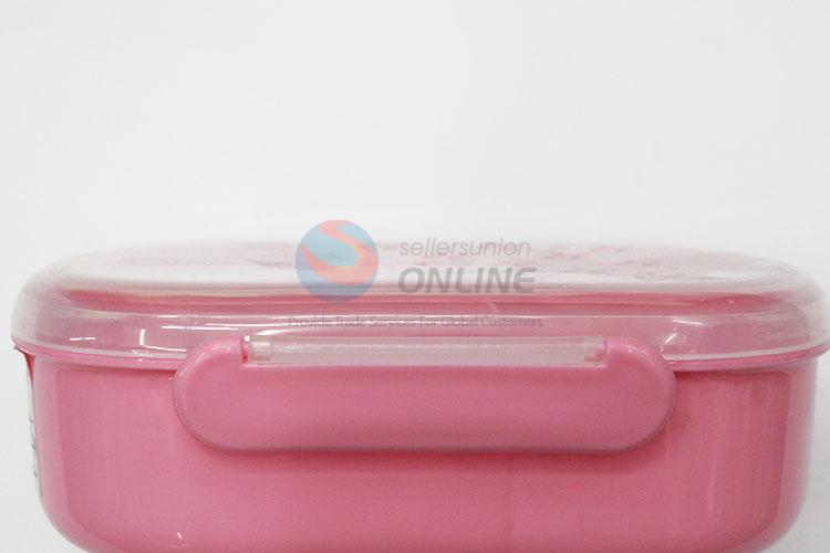 Pink Plastic Layered Lunch Box for Wholesale