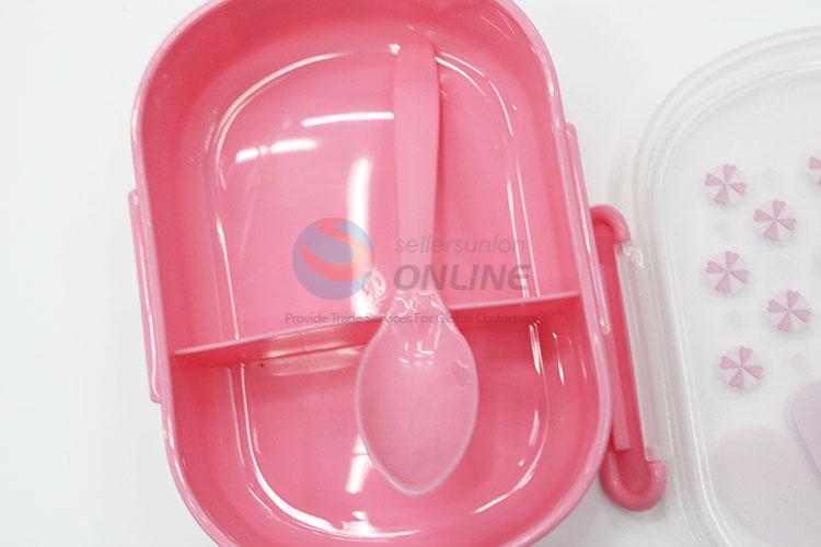 Pink Plastic Layered Lunch Box for Wholesale