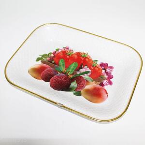 Printed plastic fruit tray dinner plates