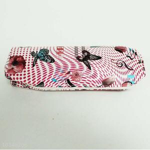 PU Leather Butterfly Printed Pen Bag