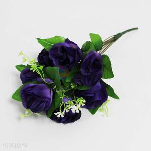 Wholesale best fashion 10pcs purple rose artificial plants