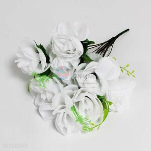 New style white 10pcs plastic rose artificial plants