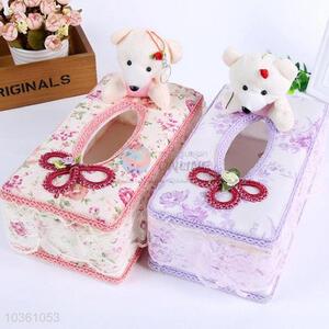 Cute bear tissue box dispenser holder for home decoration office hotel