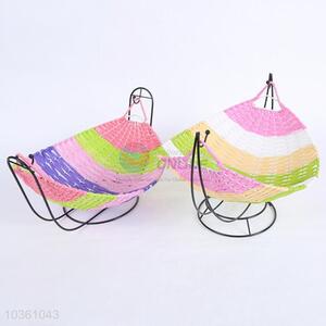 Fashion weaving cradle shaped fruit holder tray