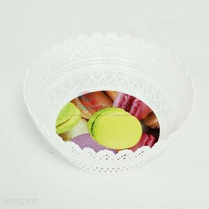 White Lace Pattern Plastic Fruit Plate