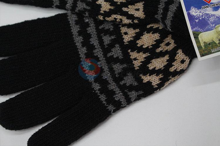 Funny knitted polyester-cotton gloves