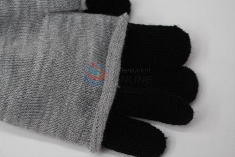 Reasonable price double layers knitted gloves