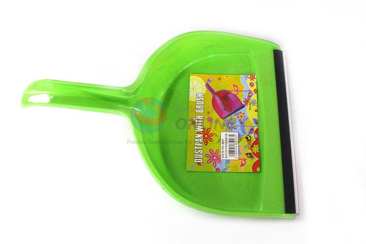 Wholesale Nice Green Plastic Dustpan with Brush for Sale