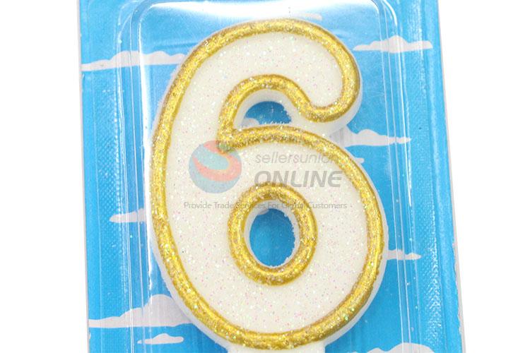 Wholesale Numeral Candle/Number 6 Birthday Candle for Sale