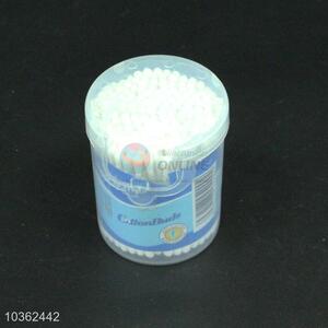 Great 150pcs round box plastic handle cotton swabs