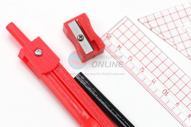 Fashion Style School Math Compass Set and Divider, Rulers Set with Eraser/ Pencil and Pencil Sharpener