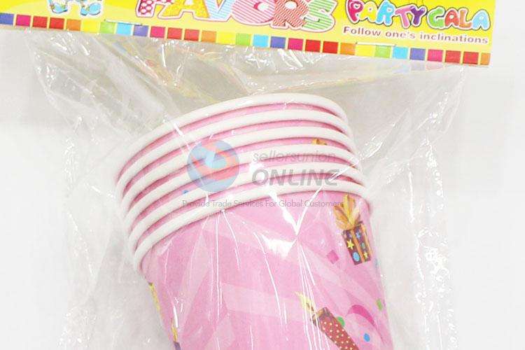 Low price cute best 6pcs birthday use paper cups