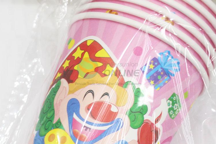 Low price cute best 6pcs birthday use paper cups