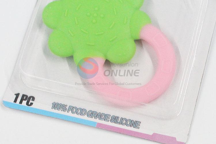 Newborn baby toy safety biting rubber flower Shape Teethers Silicone Beads