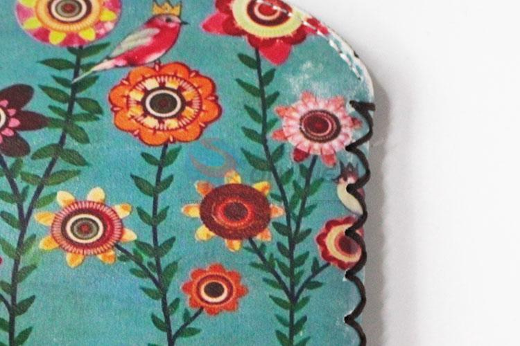 Cheap high quality colorful flower pattern pu coin purse