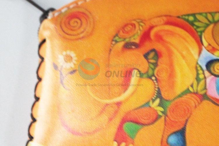 Lovely top quality elephant pattern pu coin purse