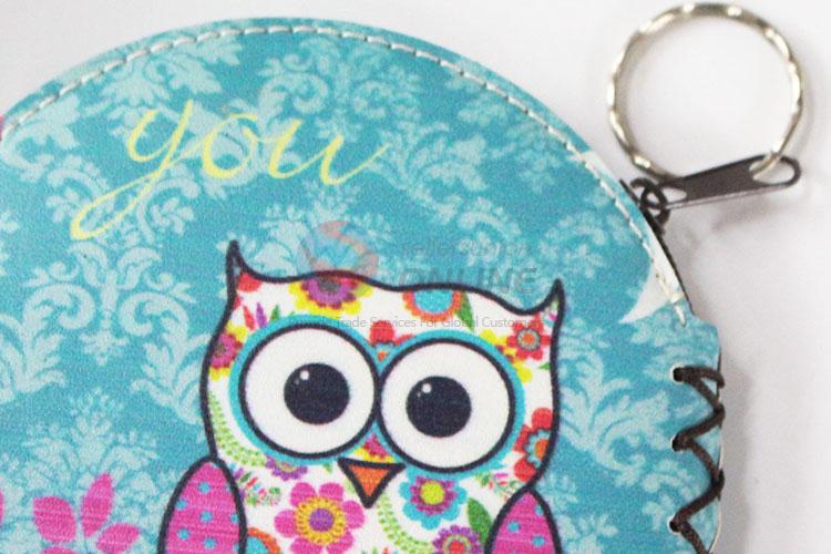 China factory price owl pattern pu coin purse