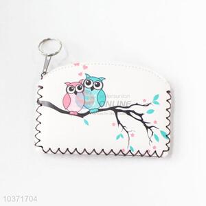 Wholesale top quality owl pattern pu coin purse