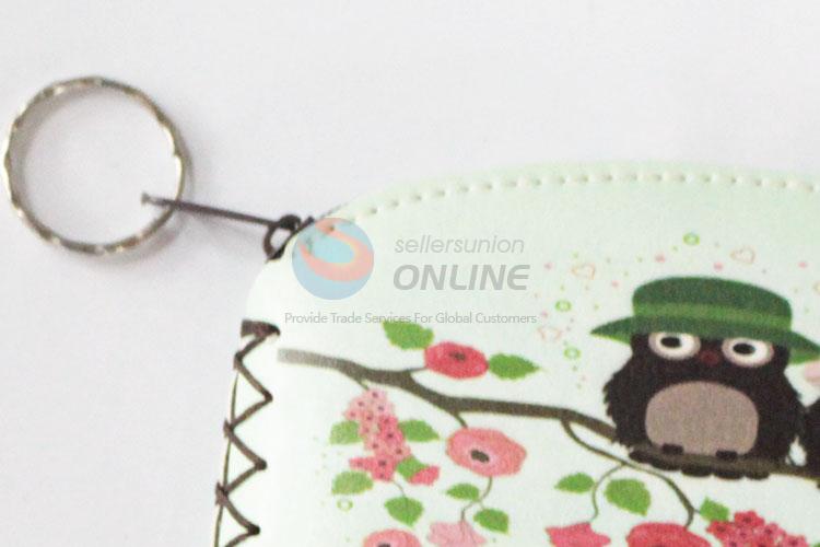 Good quality best fashionable owl pattern pu coin purse