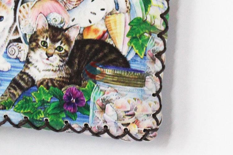 Factory price wholesale cat pattern pu coin purse