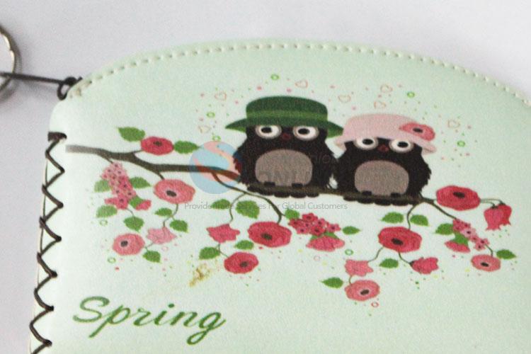 Good quality best fashionable owl pattern pu coin purse