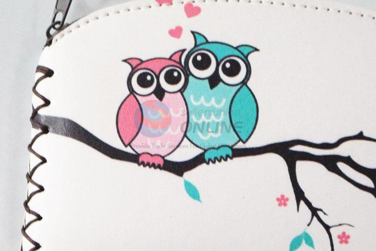 Wholesale top quality owl pattern pu coin purse