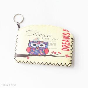 Hot-selling daily use owl pattern pu coin purse