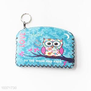 Popular top quality owl pattern pu coin purse