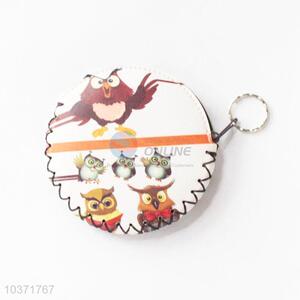 Fashion style cool owl pattern round coin purse