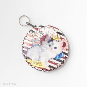 Cute cheap cat pattern round coin purse