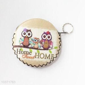 Wholesale best fashion owl pattern round coin purse