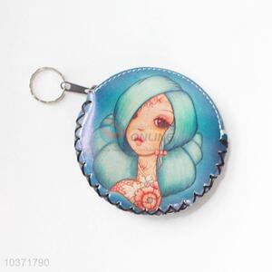 Cool high sales girl pattern round coin purse