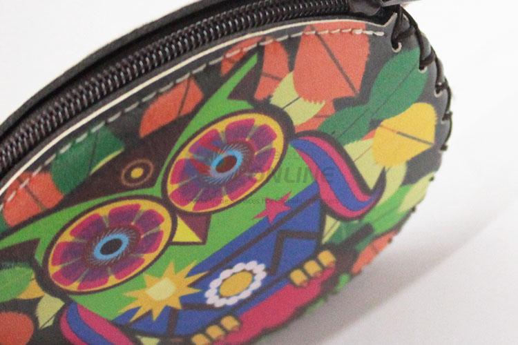 Nice price high quality owl pattern round coin purse