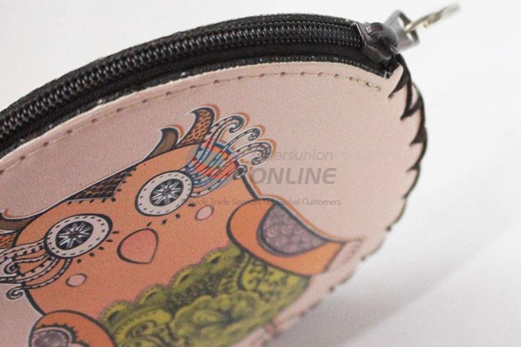 Wholesale low price owl pattern round coin purse