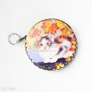 Newly product best useful cat pattern round coin purse