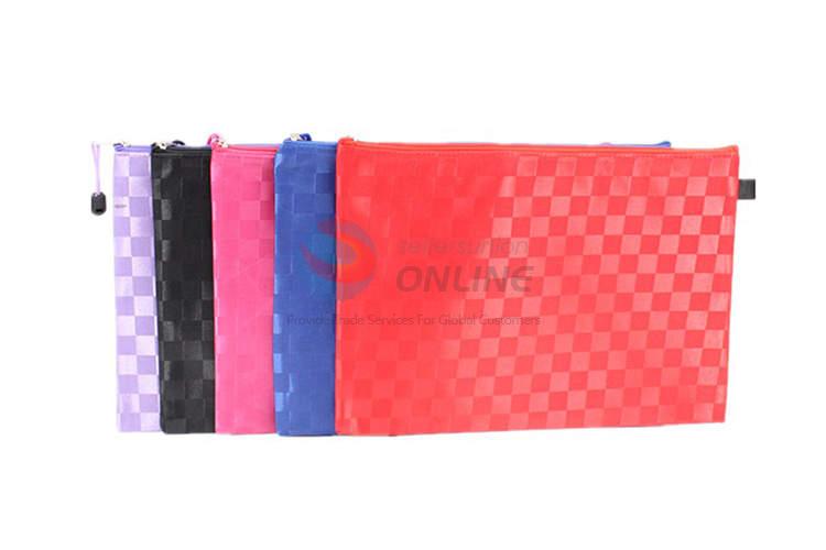 Check Pattern Waterproof File Bag