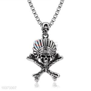 Skull Pendant Punk Zinc Alloy jewellery Necklace