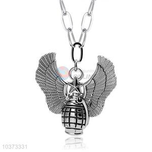 Wing Pendant Punk Zinc Alloy jewellery Necklace