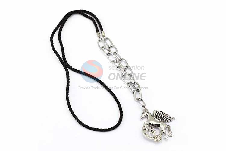 Flying Horse Pendant Punk Zinc Alloy jewellery Necklace