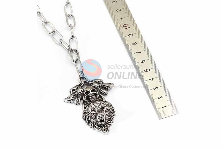 Wolf Pendant Punk Zinc Alloy Jewellery Necklace