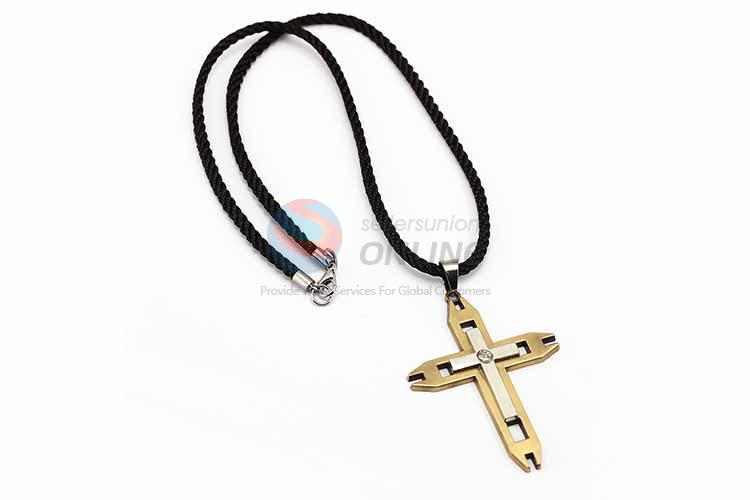 Cross Pendant Punk Zinc Alloy Jewellery Necklace