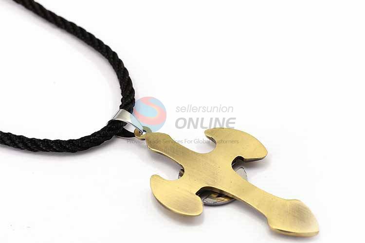 Cross Pendant Punk Zinc Alloy Jewellery Necklace