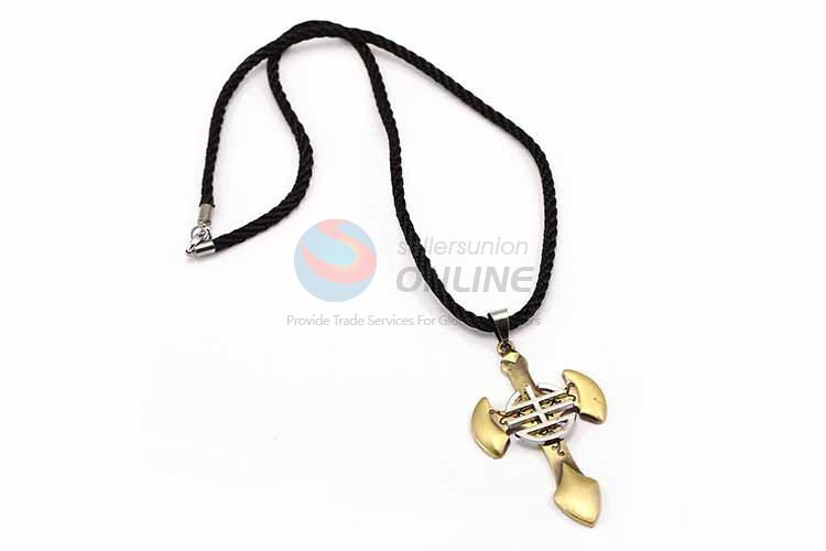 Cross Pendant Punk Zinc Alloy Jewellery Necklace