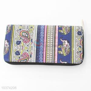 New Design Printing Canvas Long Wallet