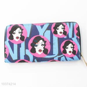 High Quality Printed Canvas Zipper Purse