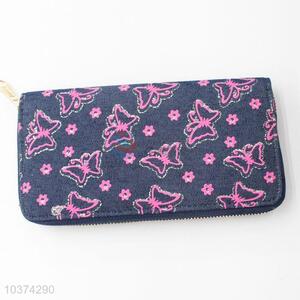 Latest Style Printing Cotton Leather Long Purse