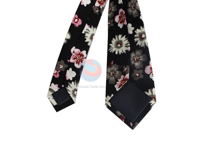 Cheap wholesale flower printed necktie for gentlemen