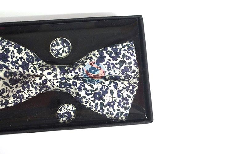 China maker cheap printed bow tie+kerchief